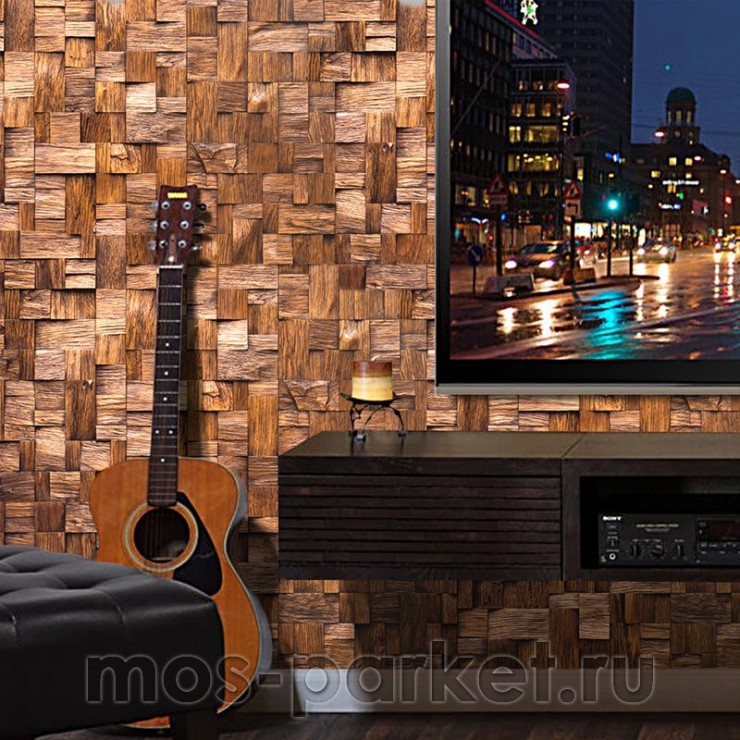 Деревянные стеновые панели Crownwood WP3D5051 Хауз мокко