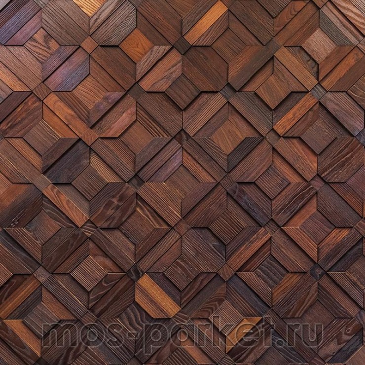 Деревянная мозаика для стен Crownwood Восток термо WP3D8Т20