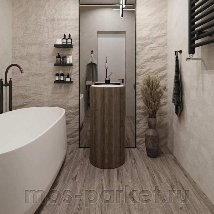 SPC ламинат AlixFloor City Line ALX1071-3 Дуб Бергамо  серый