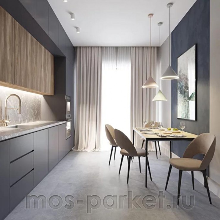 SPC плитка AlixFloor Stone Line ALX6011-2 Камень тёмно-серый