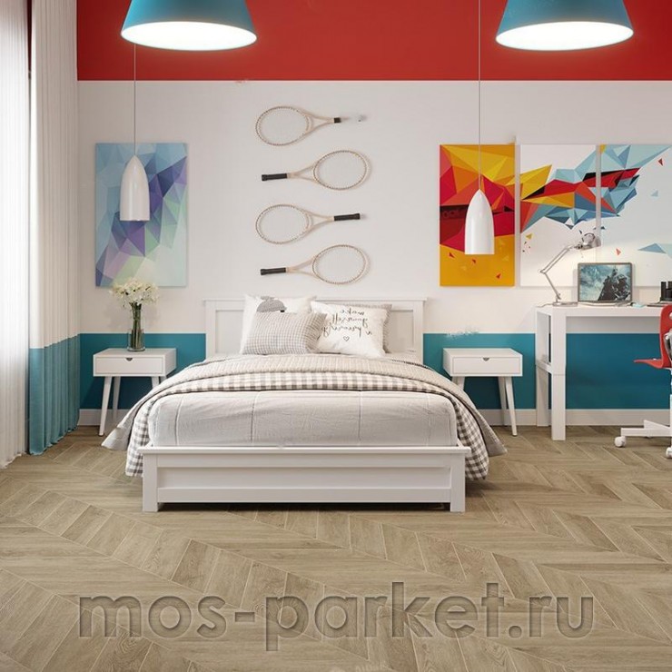 Клеевой виниловый пол Alpine Floor Chevron Alpine LVT ECO 20-2 Дуб Ваниль селект