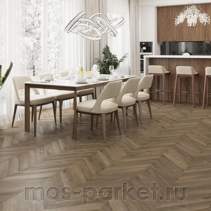 Клеевой виниловый пол Alpine Floor Chevron Alpine LVT ECO 20-4 Дуб наcыщенный