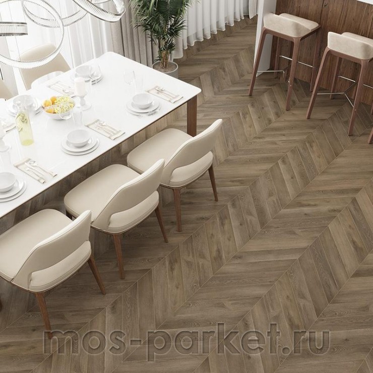 Клеевой виниловый пол Alpine Floor Chevron Alpine LVT ECO 20-4 Дуб наcыщенный