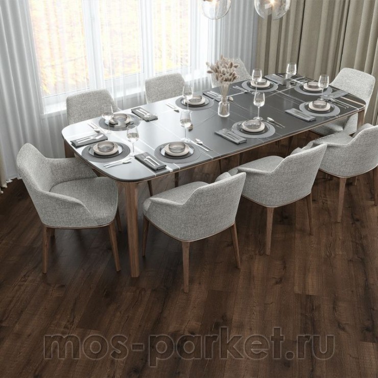 Каменный SPC ламинат Alpine Floor Real Wood ECO 2-2 Дуб Мокка