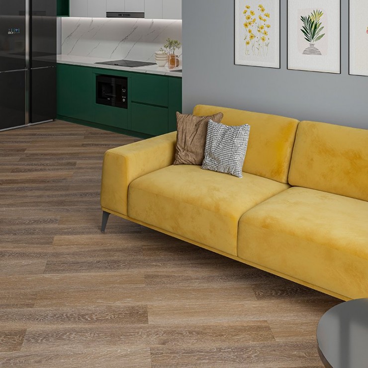 Виниловая SPCплитка Alta Step Excelente SPC6614 Дуб базальтовый