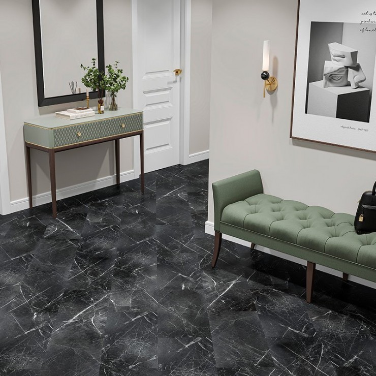 Виниловая SPC плитка Alta Step Roca SPC1901 Оникс