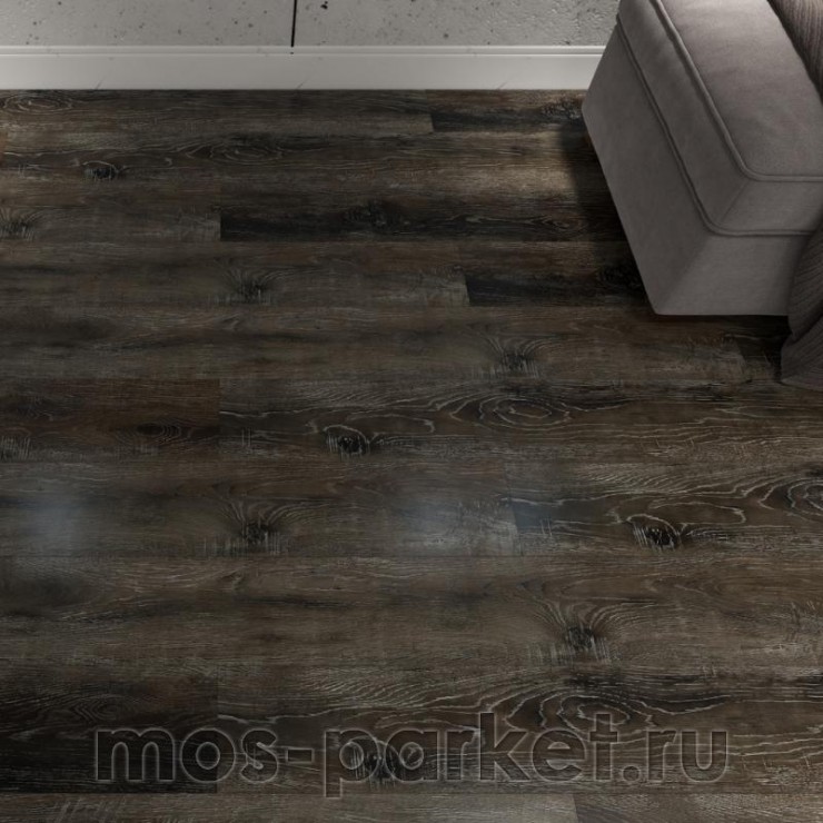 Клеевой LVT ламинат Damy Floor Family LVT TCM369-7-LVT Дуб рустикальный черный