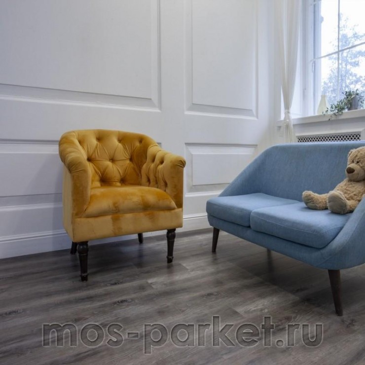 Клеевой LVT ламинат Damy Floor Family LVT TCM369-7-LVT Дуб рустикальный черный