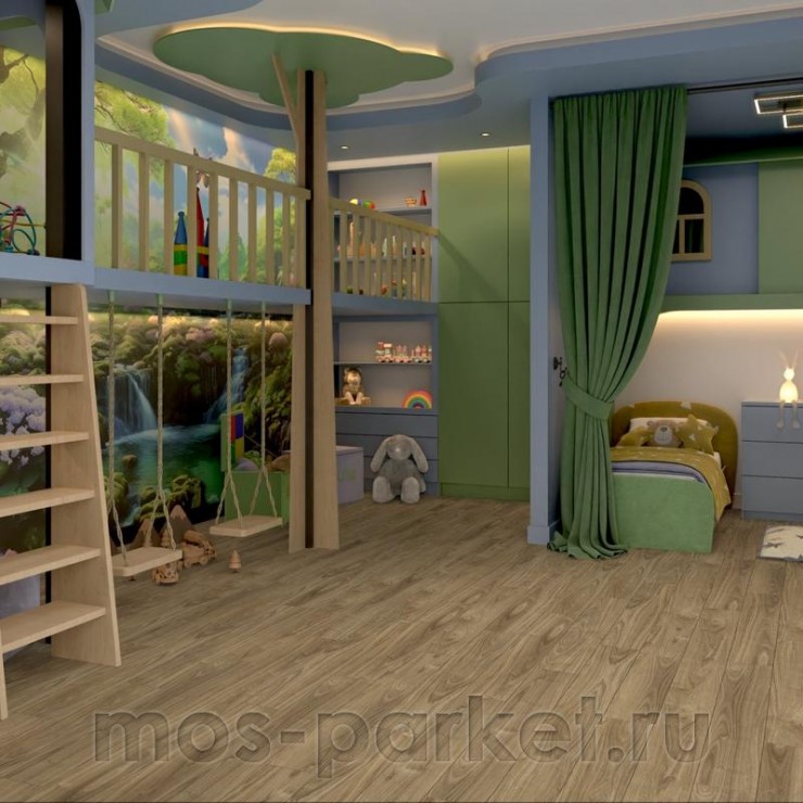 Кварцевый SPC ламинат Damy Floor Family 0036-2 Орех европейский