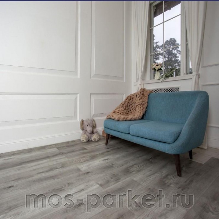 Кварцевый SPC ламинат Damy Floor Family TCM369-28 Дуб рустикальный серый