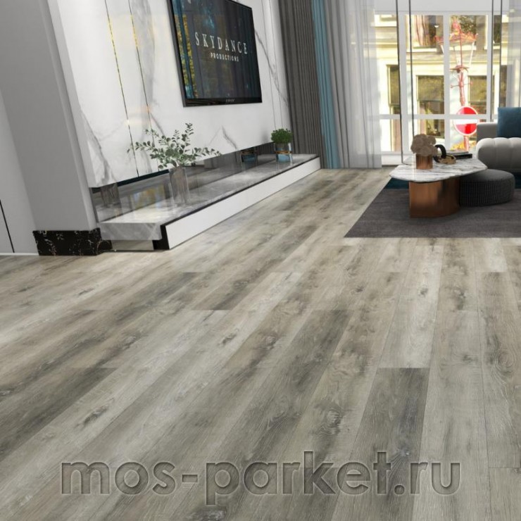 Кварцевый SPC ламинат Damy Floor Family TCM369-28 Дуб рустикальный серый