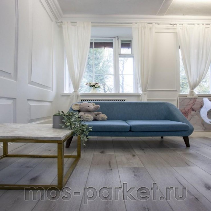 Кварцевый SPC ламинат Damy Floor Family T7020-2 Дуб классический серый