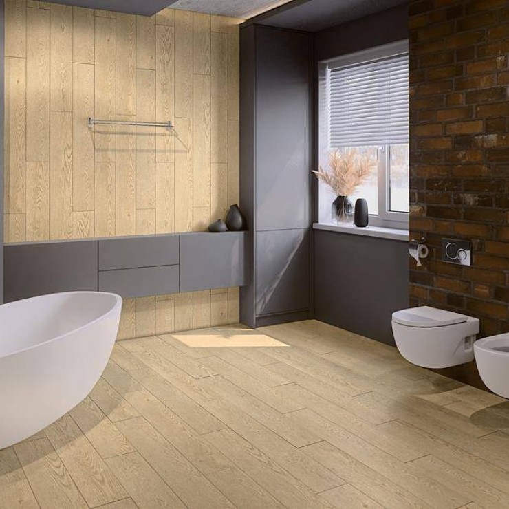 Кварцвевый SPC ламинат Damy Floor Family 0030-2 Дуб Латте