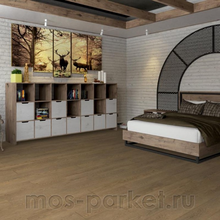 Клеевой LVT ламинат Damy Floor Family LVT 0030-6-LVT Дуб Мокка