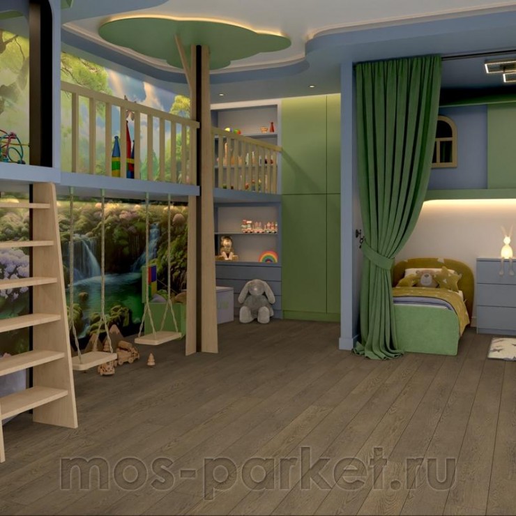 Клеевой LVT ламинат Damy Floor Family LVT 0030-6-LVT Дуб Мокка