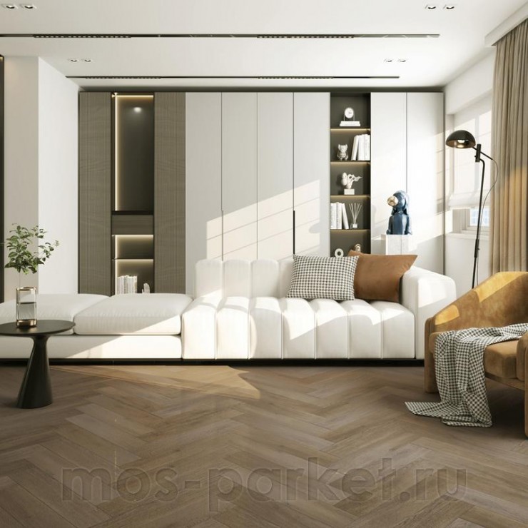 Замковый кварц-виниловый пол Home Expert Parquet 33-3009 Дуб Ливингстон