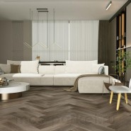 Замковый кварц-виниловый пол Home Expert Parquet 33-3011 Дуб шоколадный