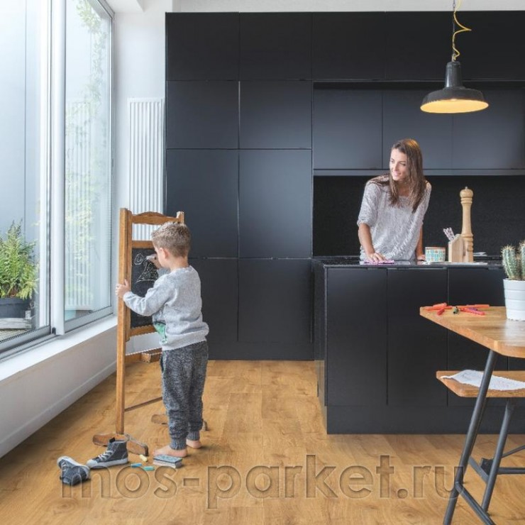 Замковый виниловый пол Quick-Step Alpha Vinyl Bloom AVMPU40088 Дуб осенний медовый
