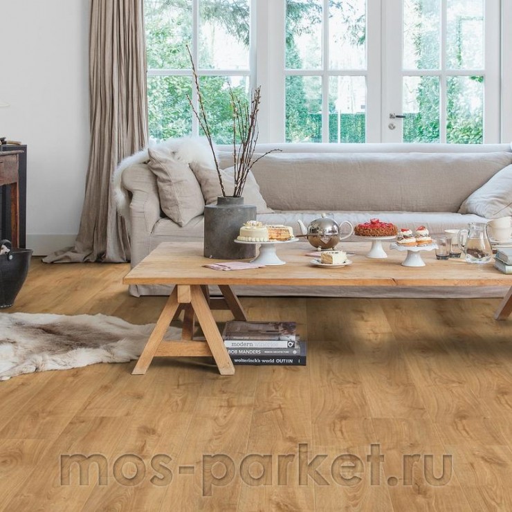 Замковый виниловый пол Quick-Step Alpha Vinyl Bloom AVMPU40088 Дуб осенний медовый