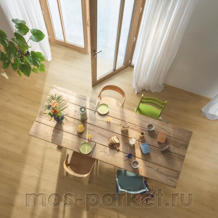 Замковый виниловый пол Quick-Step Alpha Vinyl Bloom AVMPU40318 Дуб медовый брашированный