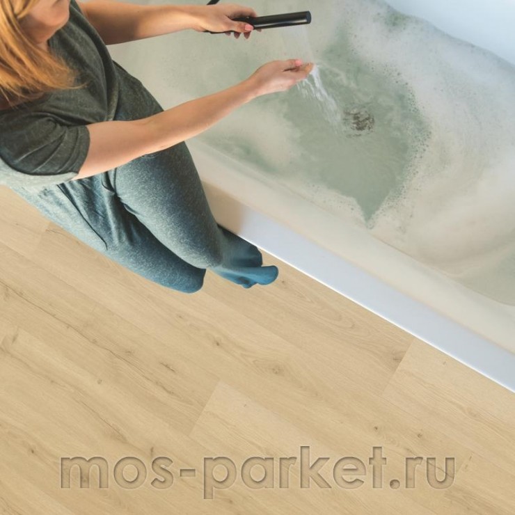 Замковый виниловый пол Quick-Step Alpha Vinyl Bloom AVMPU40319 Дуб бежевый брашированный