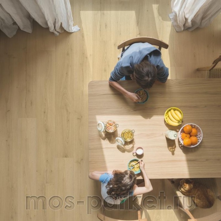 Замковый виниловый пол Quick-Step Alpha Vinyl Bloom AVMPU40319 Дуб бежевый брашированный