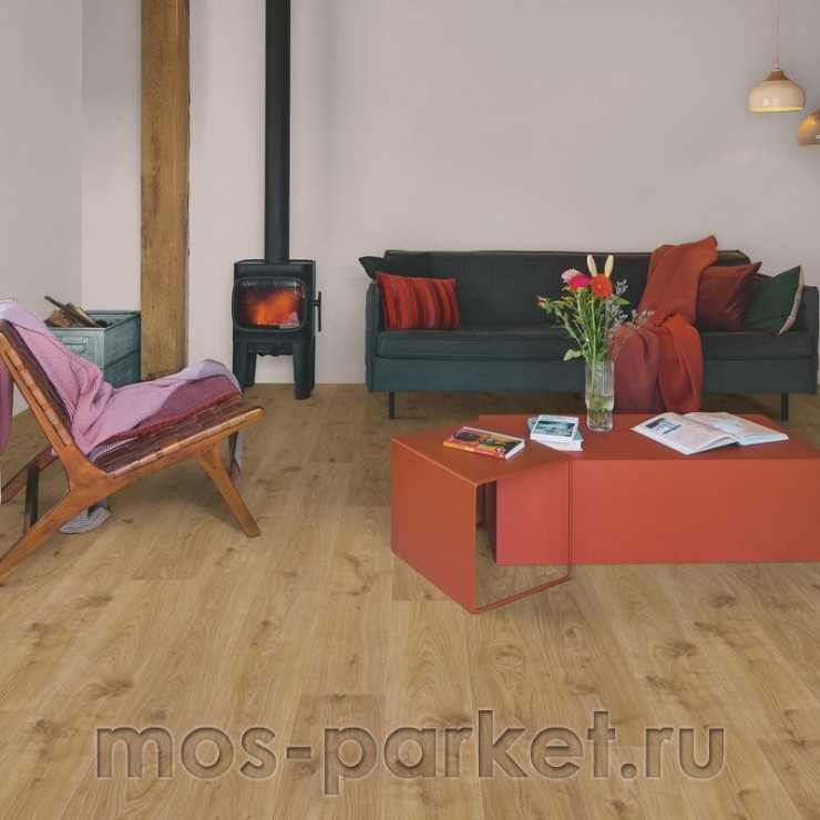 Замковый виниловый пол Quick-Step Alpha Vinyl Blos AVSPU40025 Дуб Коттедж натуральный