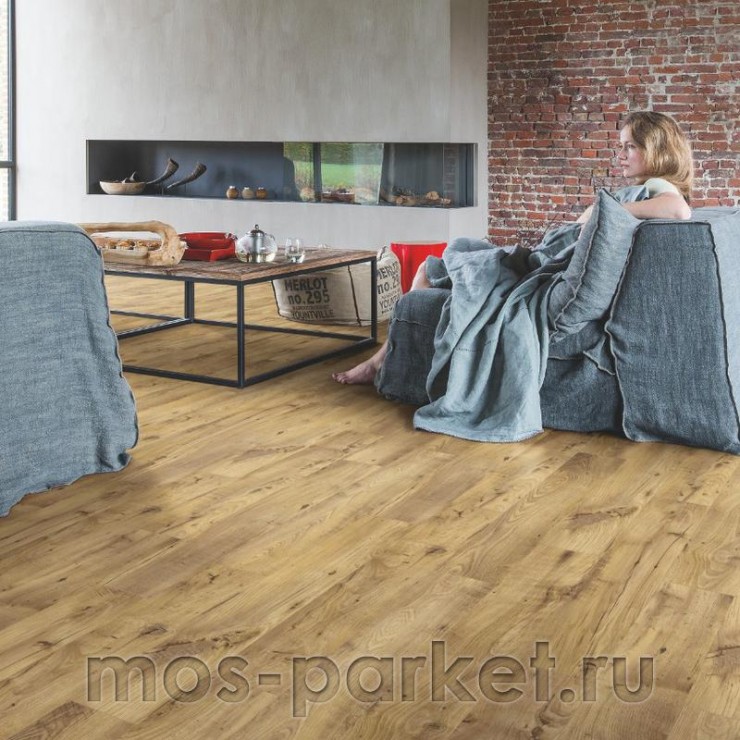 Замковый виниловый пол Quick-Step Alpha Vinyl Blos AVSPU40029 Каштан винтажный натуральный