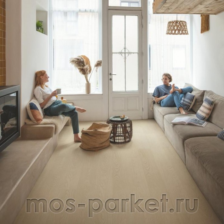 Замковый виниловый пол Quick-Step Alpha Vinyl Blos AVSPU40277 Дуб молочный