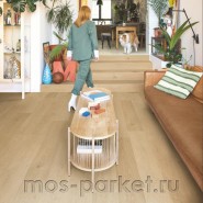 Замковый виниловый пол Quick-Step Alpha Vinyl Blos AVSPU40321 Дуб береговой бежевый