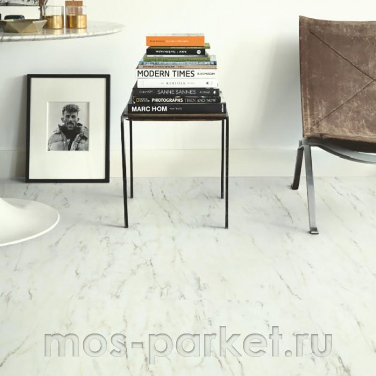 Клеевая виниловая плитка Quick-Step Vinyl Flex Blush SGTC20305 Мрамор белый лунный