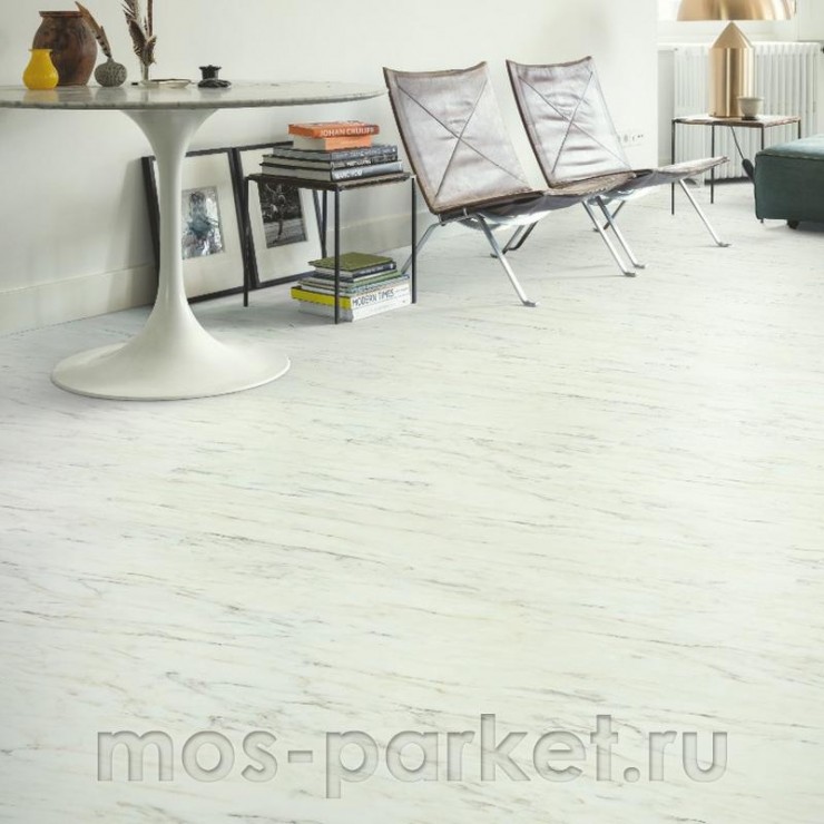Клеевая виниловая плитка Quick-Step Vinyl Flex Blush SGTC20305 Мрамор белый лунный