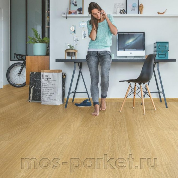 Клеевой виниловый пол Quick-Step Vinyl Flex Fuse SGMPC20322 Дуб безмятежный натуральный средний