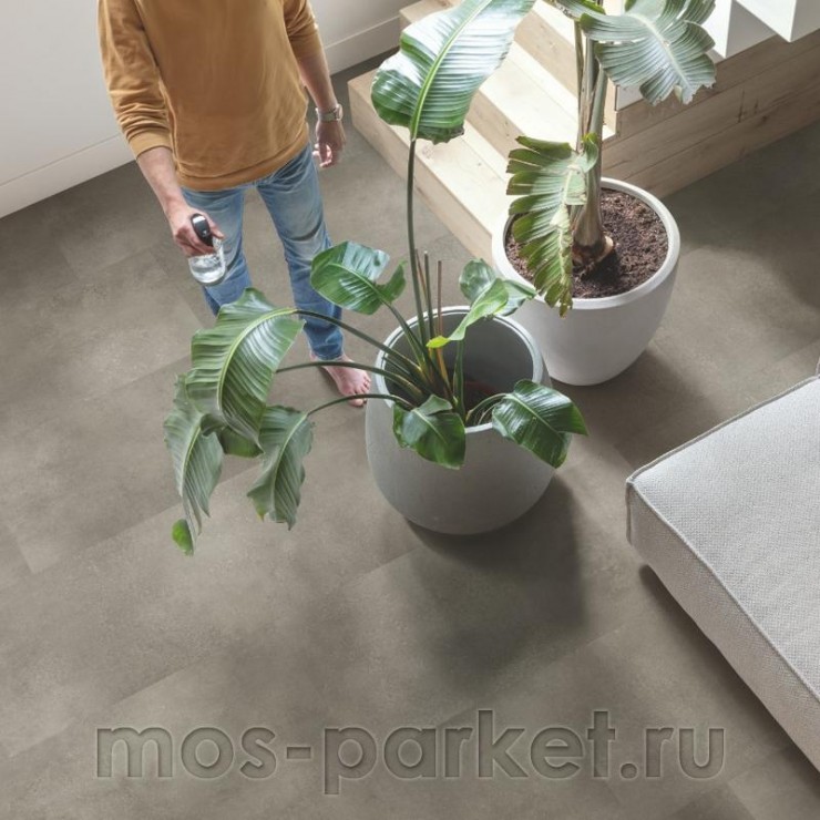 Замковый виниловая плитка Quick-Step Alpha Vinyl Illume AVMTU40273 Бетон облачный