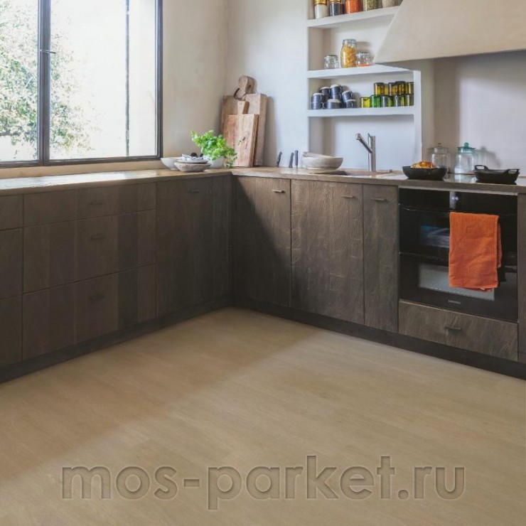 Клеевой виниловый пол Quick-Step Vinyl Flex Liv SGSPC20317 Дуб сатиновый серо-бежевый