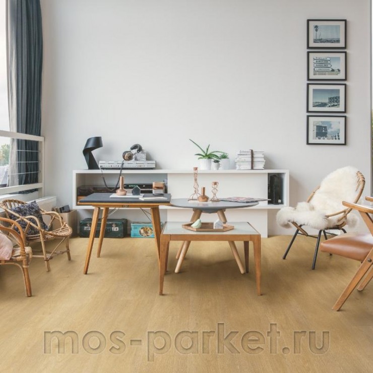 Клеевой виниловый пол Quick-Step Vinyl Flex Liv SGSPC20311 Дуб сатиновый средний натуральный