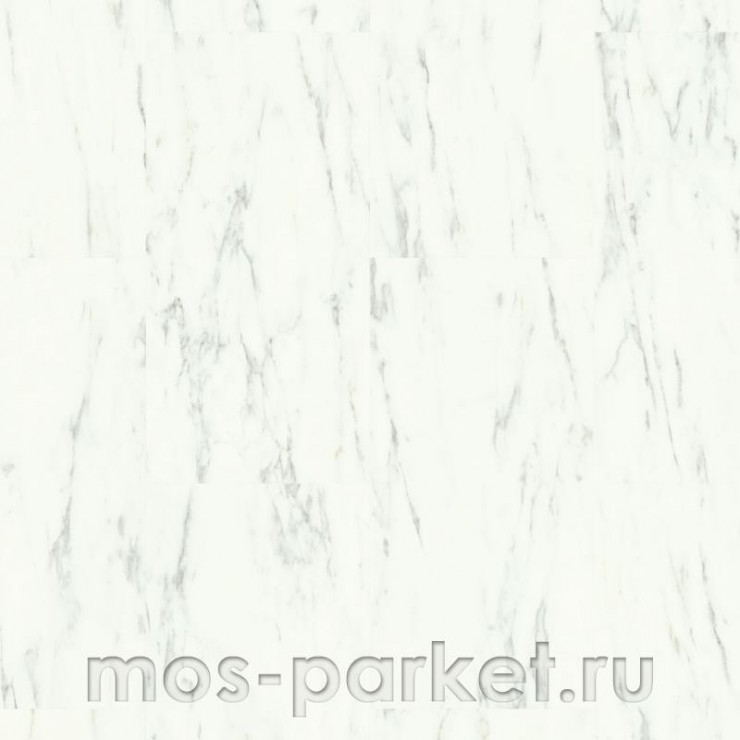 Замковый виниловый пол Quick-Step Alpha Vinyl Oro AVSTU40136 Мрамор каррарский белый