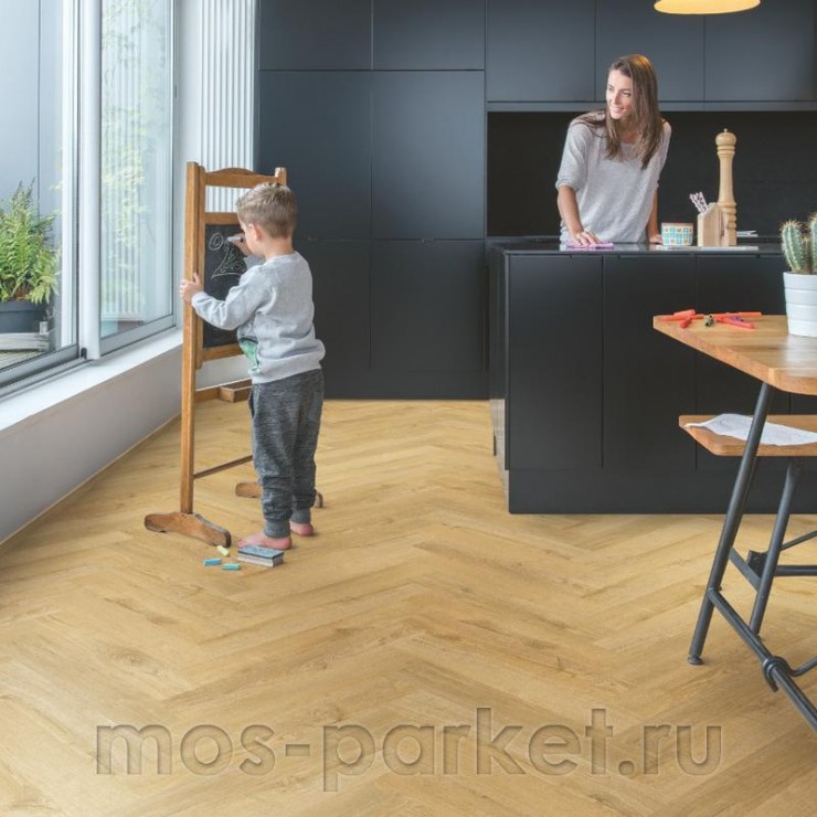 Клеевой виниловый пол Quick-Step Vinyl Flex Pristine SGHBC20333 Дуб осенний медовый