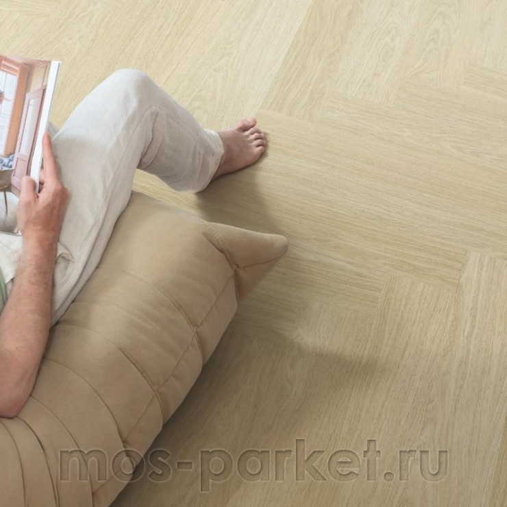 Клеевой виниловый пол Quick-Step Vinyl Flex Pristine SGHBC20331 Дуб безмятежный натуральный светлый
