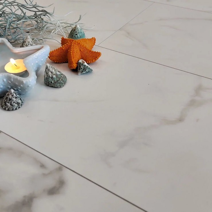 MSPC ламинат Stone Floor 2820-4 MP Бело-серый мрамор