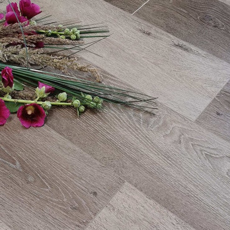 SPC ламинат Stone Floor 1519-8 HP Дуб Брауни коричневый