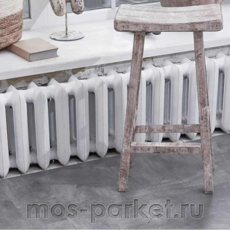 Клеевой виниловый пол Vinilam Ceramo Stone Glue 61602 Серый бетон