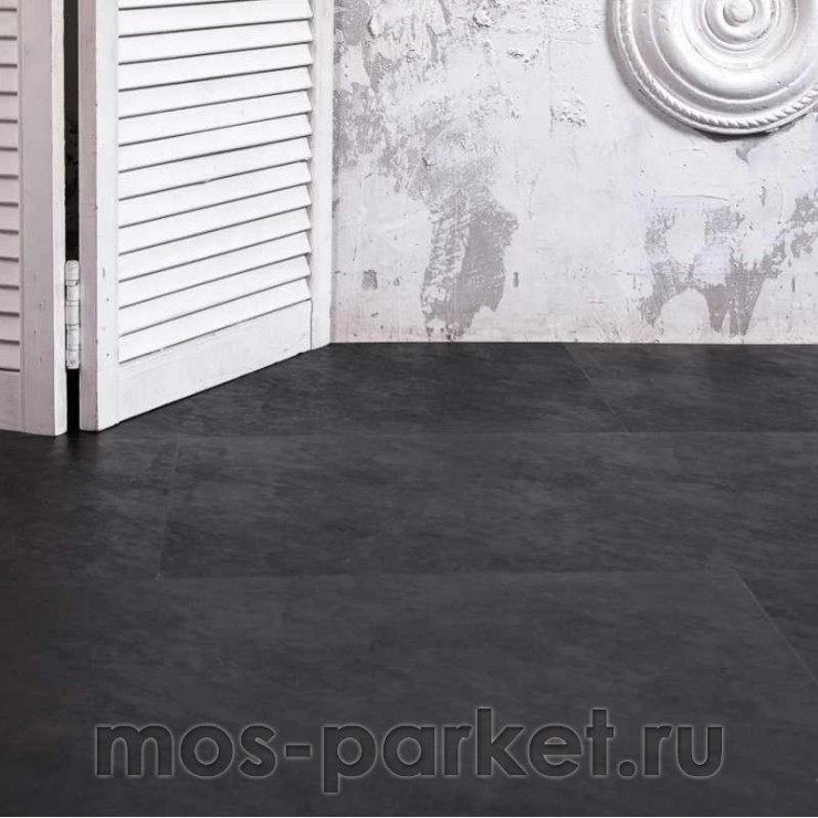 Клеевой виниловый пол Vinilam Ceramo Stone Glue 61607 Сланцевый черный