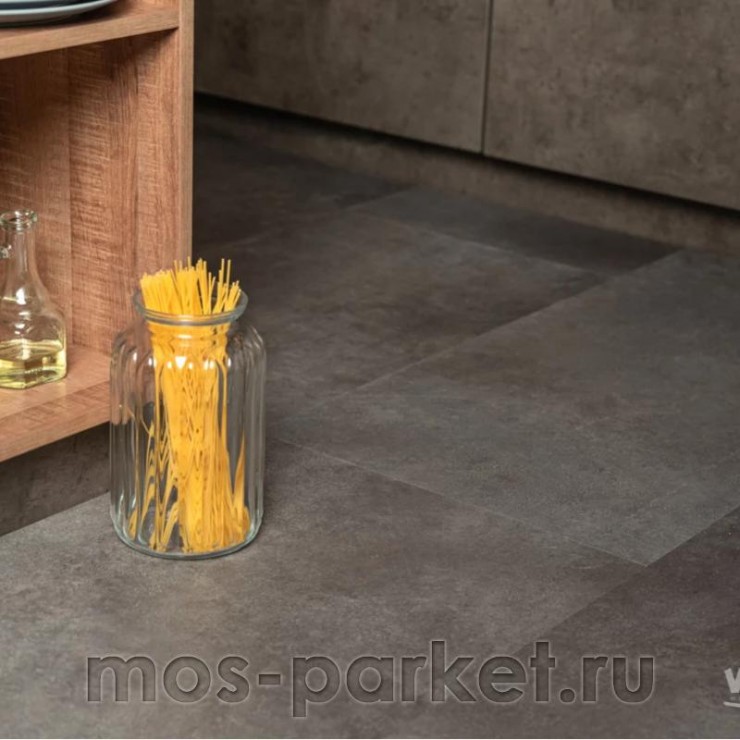 Клеевой виниловый пол Vinilam Ceramo Stone Glue 71610 Цемент Стальной