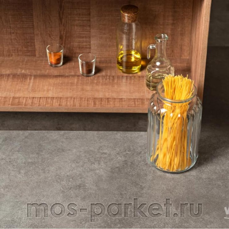 Клеевой виниловый пол Vinilam Ceramo Stone Glue 71610 Цемент Стальной