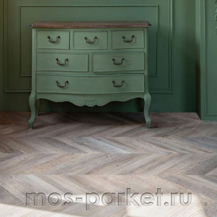 Виниловый пол Vinilam Parquet Chevron RI153616CL4 Шеврон Шампань