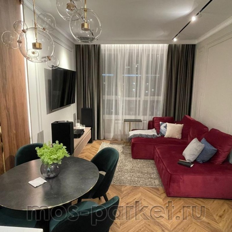 Виниловый пол Vinilam Parquet Chevron I107516 Шеврон Лувр