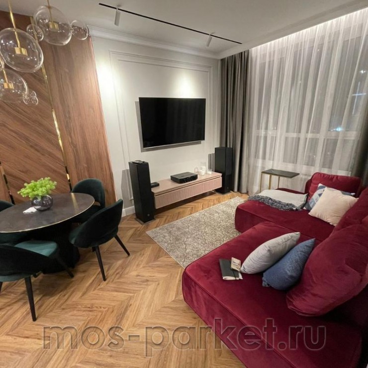 Виниловый пол Vinilam Parquet Chevron I107516 Шеврон Лувр