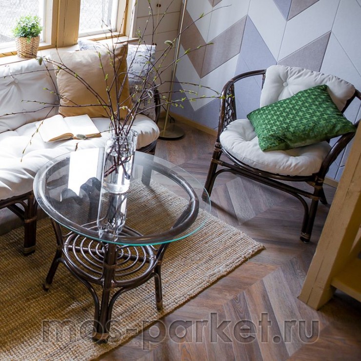 Виниловый пол Vinilam Parquet Chevron RI153610CL4 Шеврон Нормандия