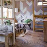 Виниловый пол Vinilam Parquet Chevron RI153610CL4 Шеврон Нормандия